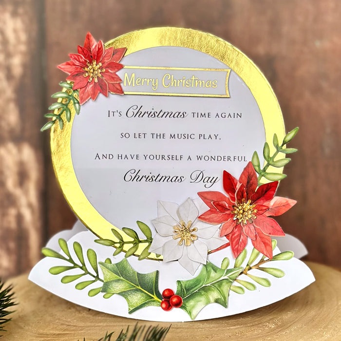 Traditional Christmas Die Cut Flowers & Leaves, 12 sheets