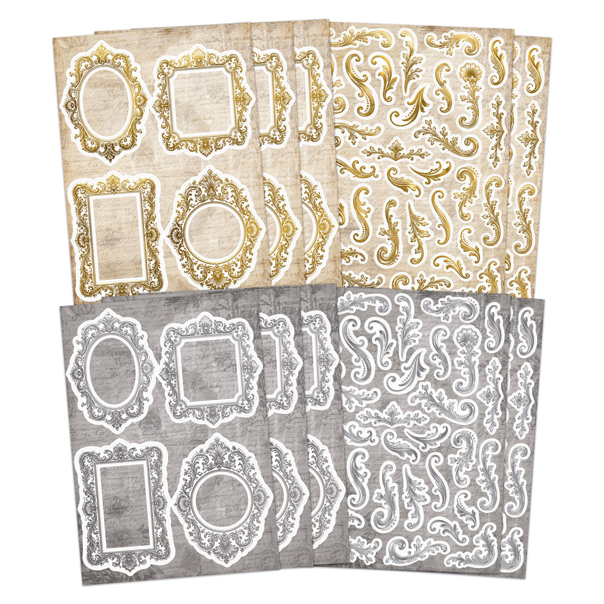 Cosmic Shimmer Gilded to Grunge Frames & Flourishes