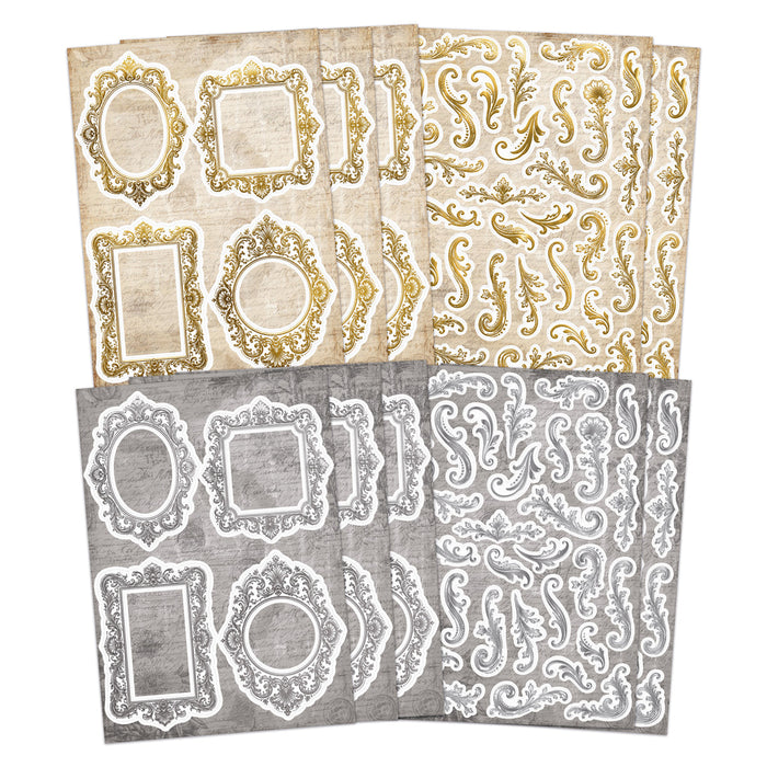 Cosmic Shimmer Gilded to Grunge Frames & Flourishes