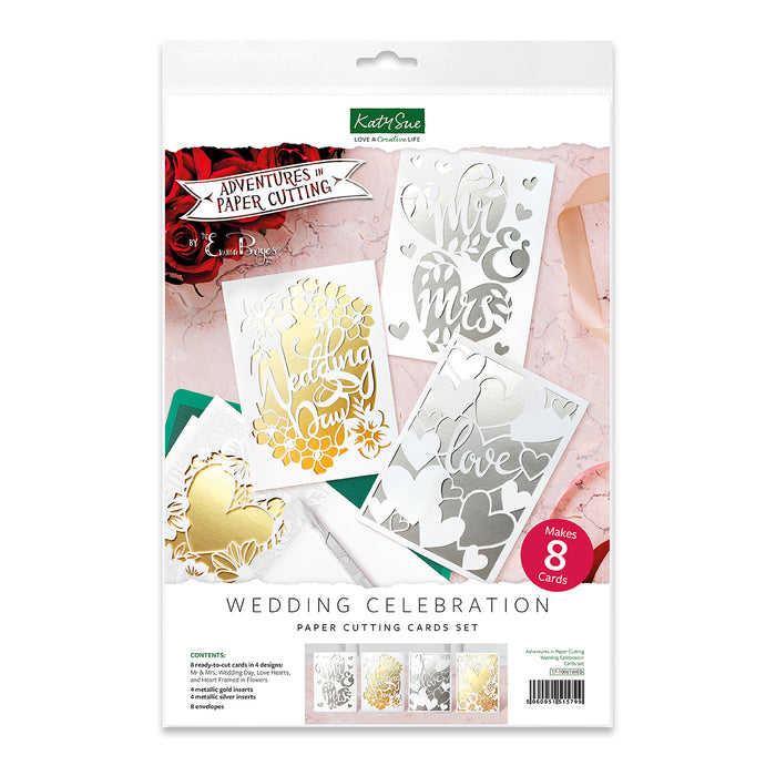 Adventures in Paper Cutting | Wedding Celebration Cards Set