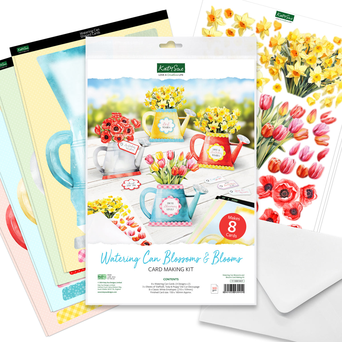 Watering Can Blossoms and Blooms Card Making Kit