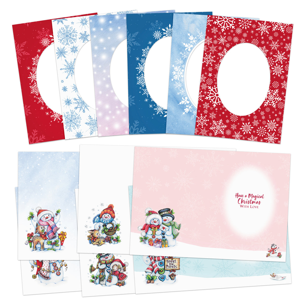 Luxury Snow Globe Snowmen & Scenes Card Making Collection