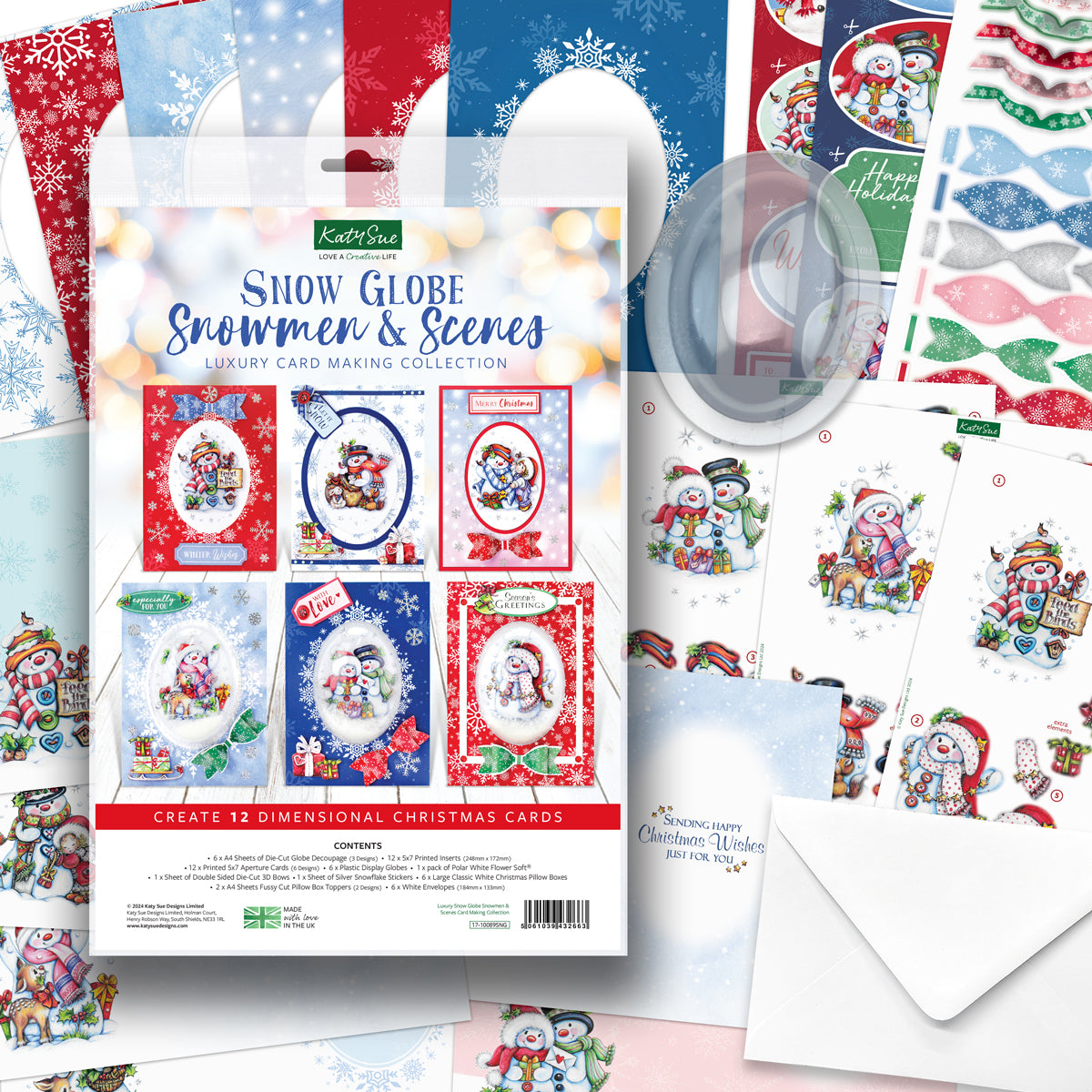 Luxury Snow Globe Snowmen & Scenes Card Making Collection