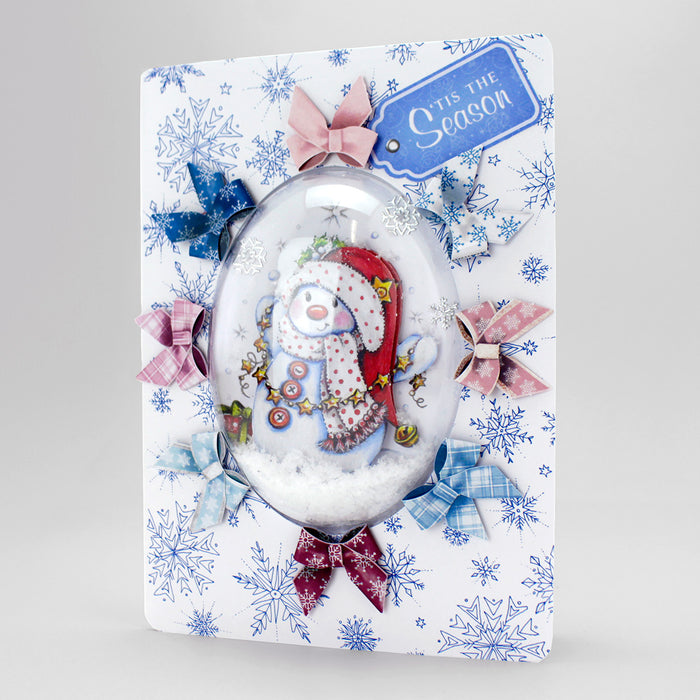 Gestanztes Decoupage-Muster – Fröhliche Schneemänner und Vögel (3er-Pack)