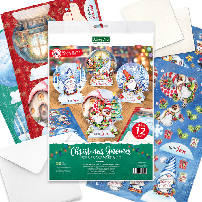 Christmas Gnomes Pop Up Card Making Kit