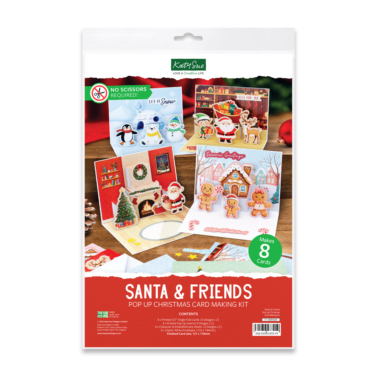 Santa & Friends Pop Up Christmas Card Making Kit