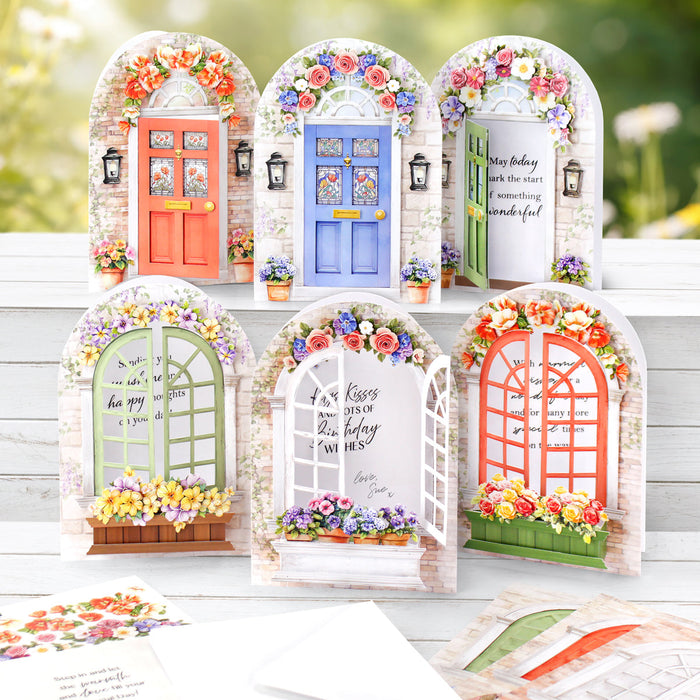 Arched Floral Windows & Doors Card Making Kit