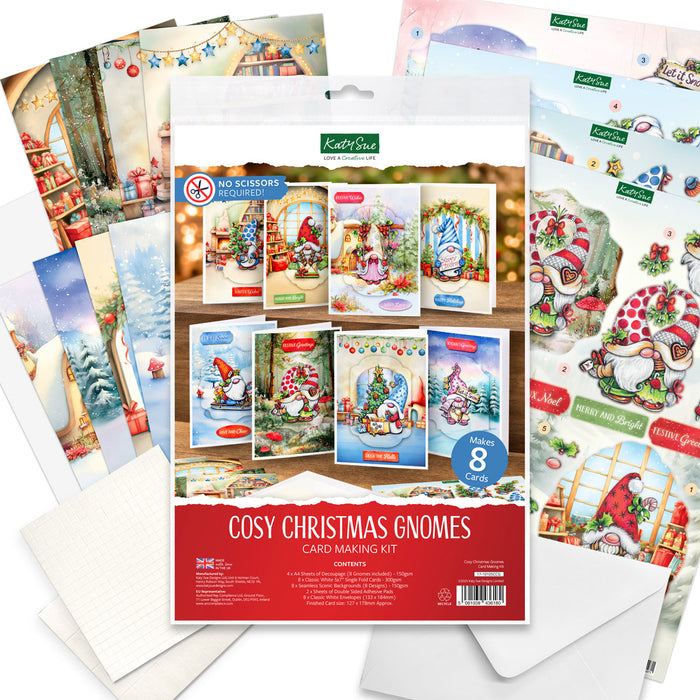 Cosy Christmas Gnomes, Card Making Kit