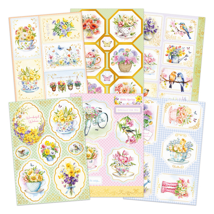 Foiled Spring Elegance Papercraft Collection, 44 sheets