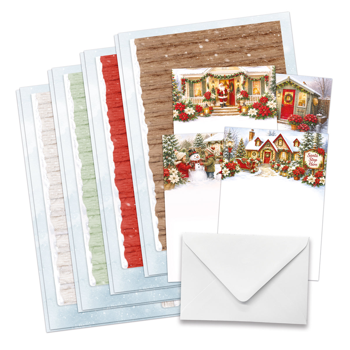 Poinsettia Garden Picket Fence Card Making Kit