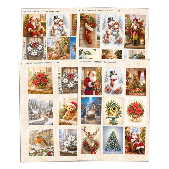 Foiled Christmas Frames & Flourishes Papercraft Collection