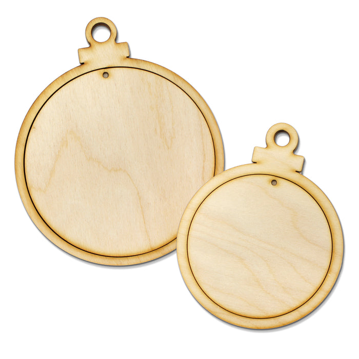 Birch Plywood Christmas Baubles and Frames