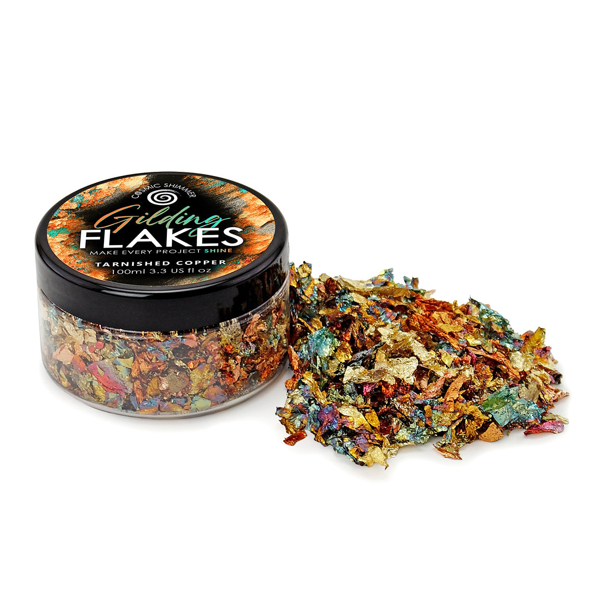 Cosmic Shimmer Gilding Flakes Tarnished Copper 100ml