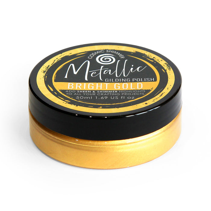 Cosmic Shimmer Metallic Gilding Polish Bright Gold 50ml