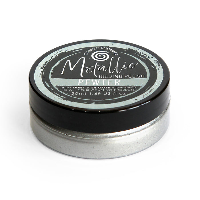 Cosmic Shimmer Metallic Gilding Polish Pewter 50ml