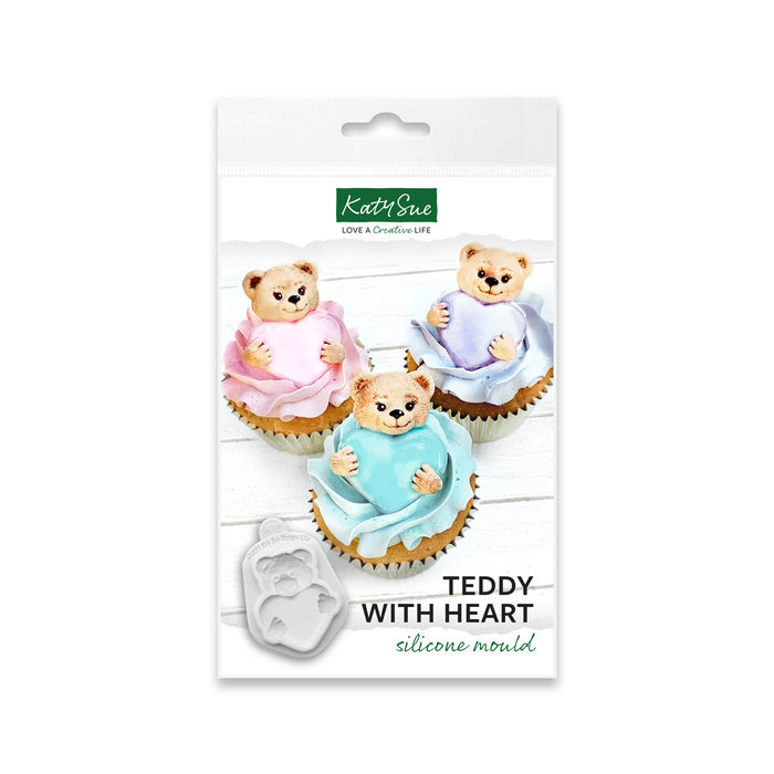 Teddy with Heart Silicone Mould