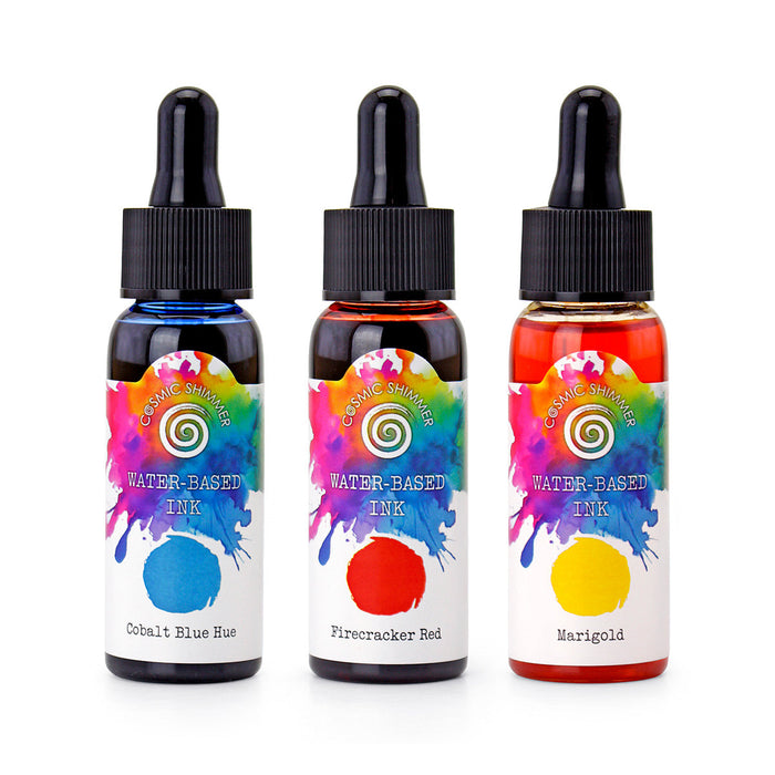 Cosmic Shimmer Origins Water-Based Inks, Set of 3 Primary Colours ...