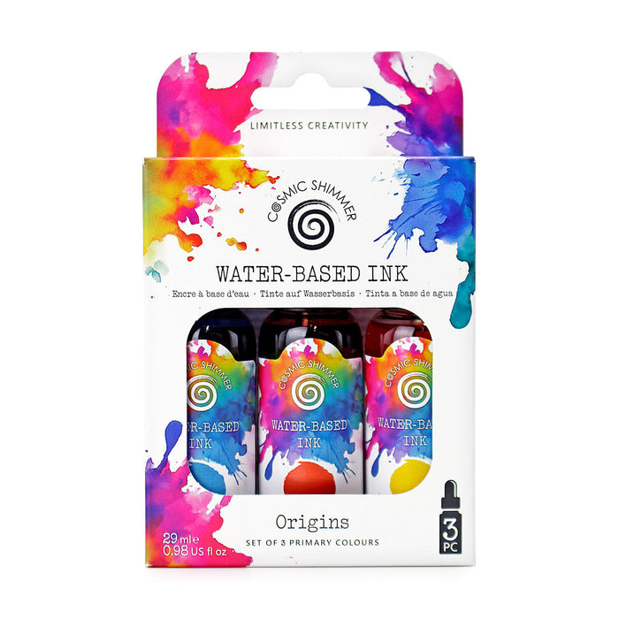 Cosmic Shimmer Origins Water-Based Inks, Set of 3 Primary Colours