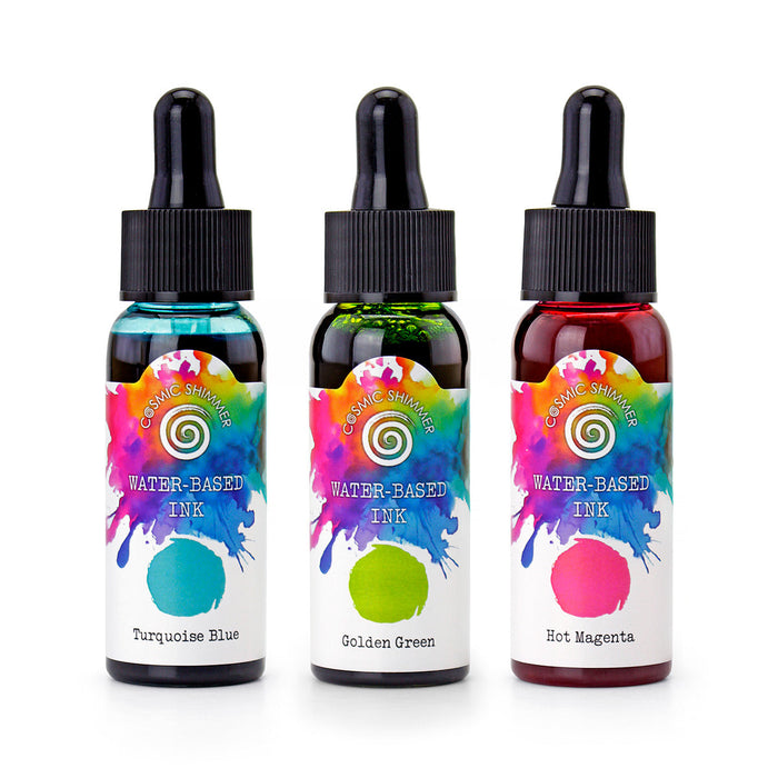 Cosmic Shimmer Art Pop Water-Based Inks, Set of 3 Bright Colours
