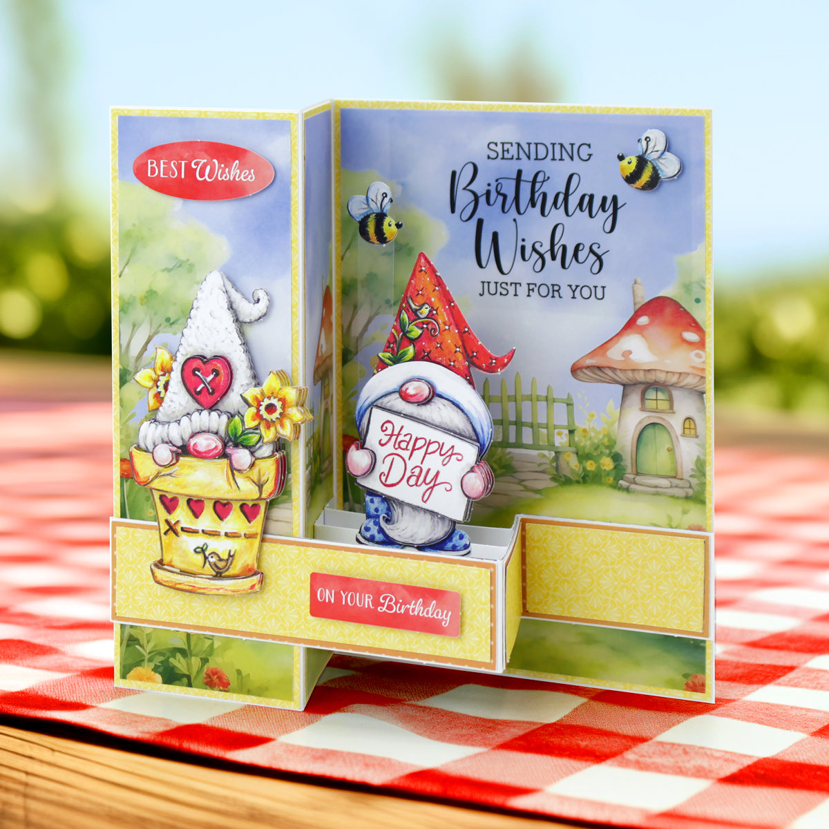 White 5x7 Side Pop Up Cards & Envelopes 127x178mm, pack of 12