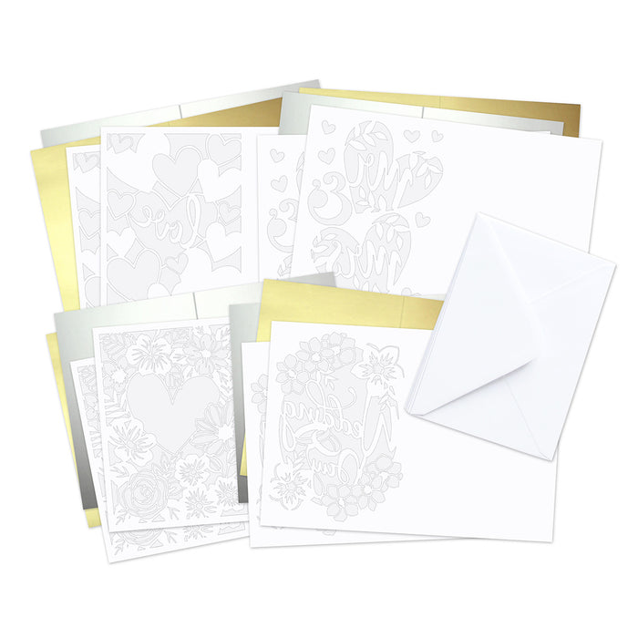 Abenteuer beim Papierschneiden | Hochzeitsfeier-Karten-Set