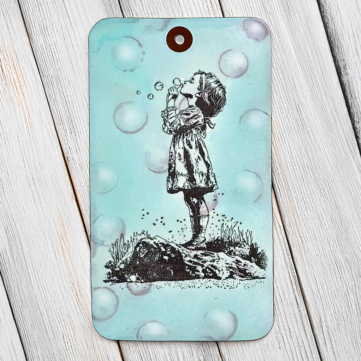 Blowing Bubbles Pre Cut Rubber Stamp Set by Andy Skinner