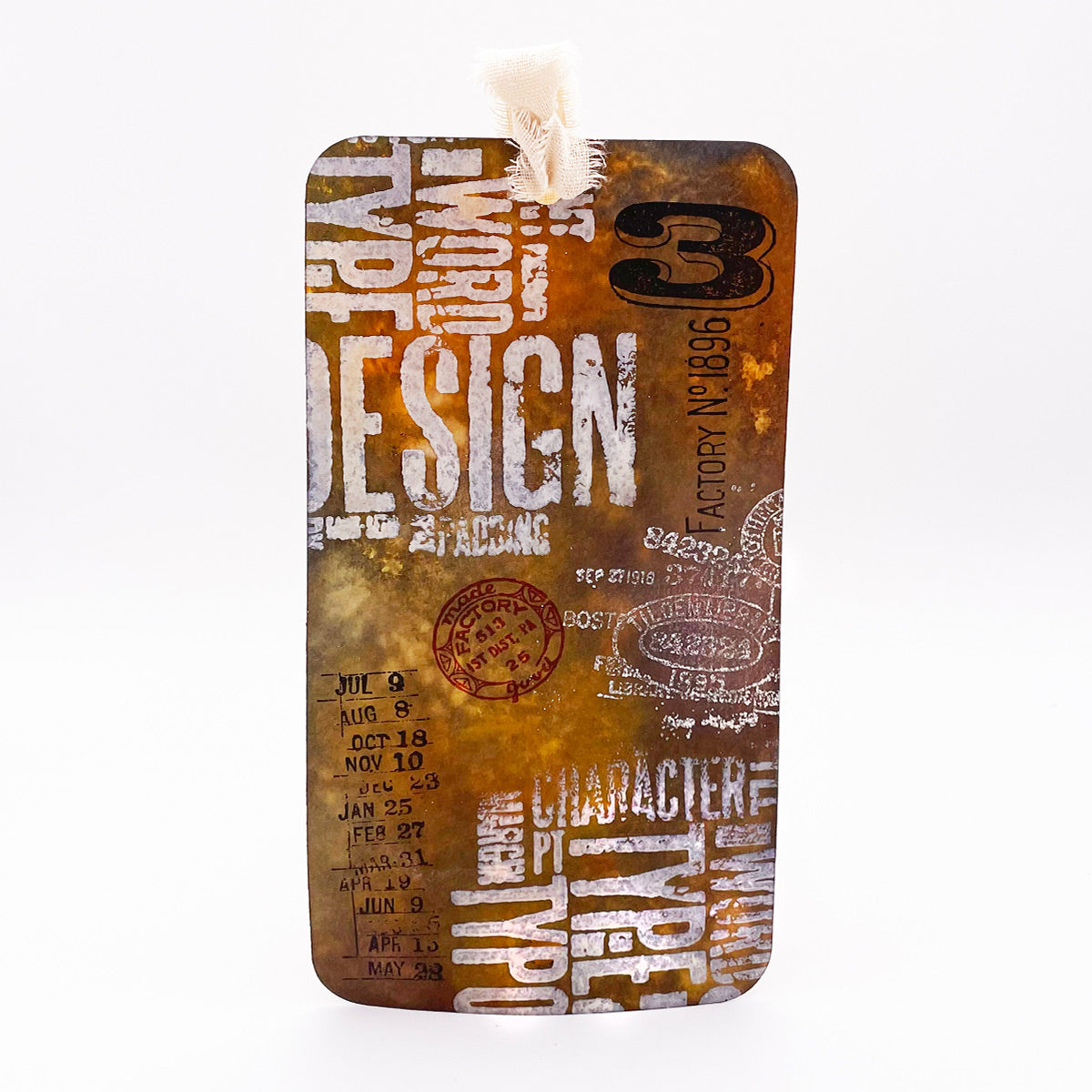 Typology Pre Cut Rubber Stamp by Andy Skinner