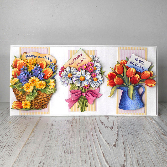 Die Cut Decoupage – Birthday Flower (pack of 3)