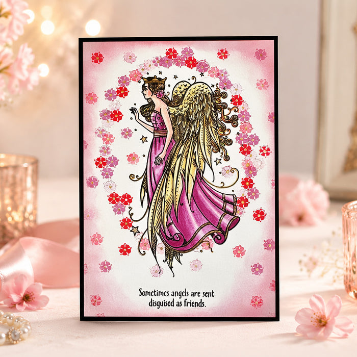 Pink Ink Designs - Seraphina - Christmas Angel, DL Stamp Set