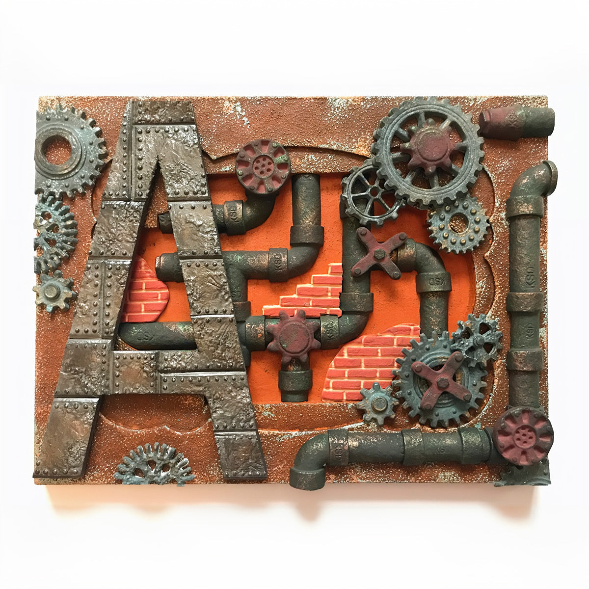 Distressed Cogs Silicone Mould