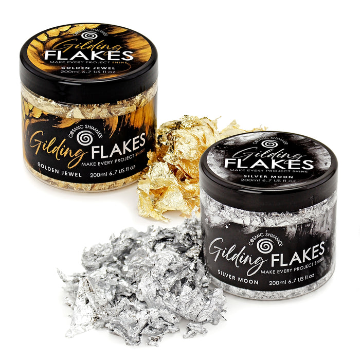 Cosmic Shimmer Gilding Flakes Gold & Silver 200ml, pack of 2