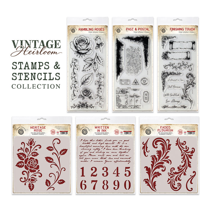Cosmic Shimmer Vintage Heirloom Stamps & Stencils Collection