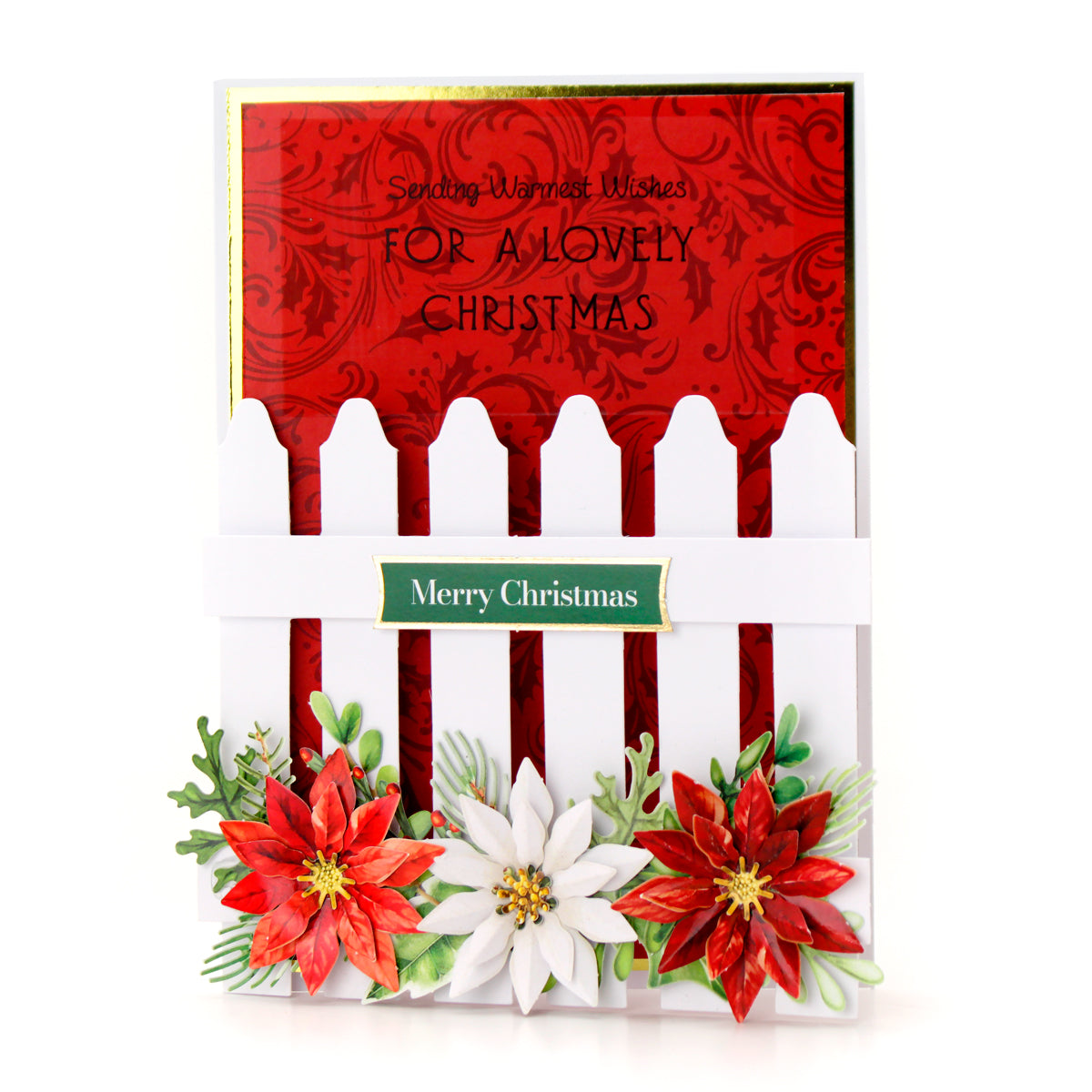 Traditional Christmas Die Cut Flowers & Leaves, 12 sheets