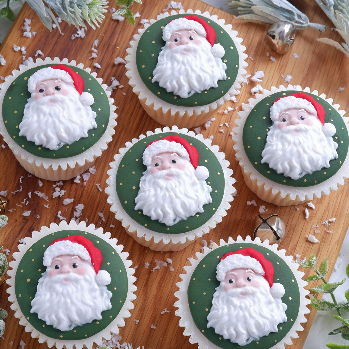 Santa Cupcake Topper Silicone Mould