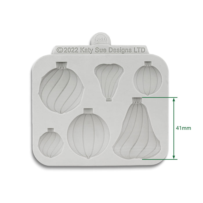 Bauble Swirl Selection Silicone Mould