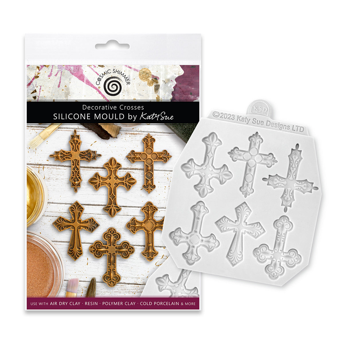 Cosmic Shimmer Decorative Crosses Silicone Mould