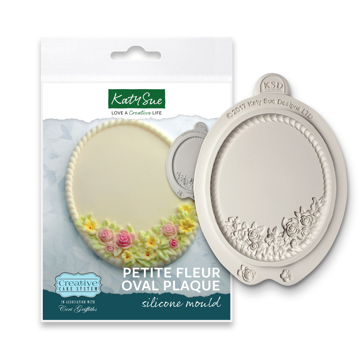 Petite Fleur Oval Plaque Silicone Mould