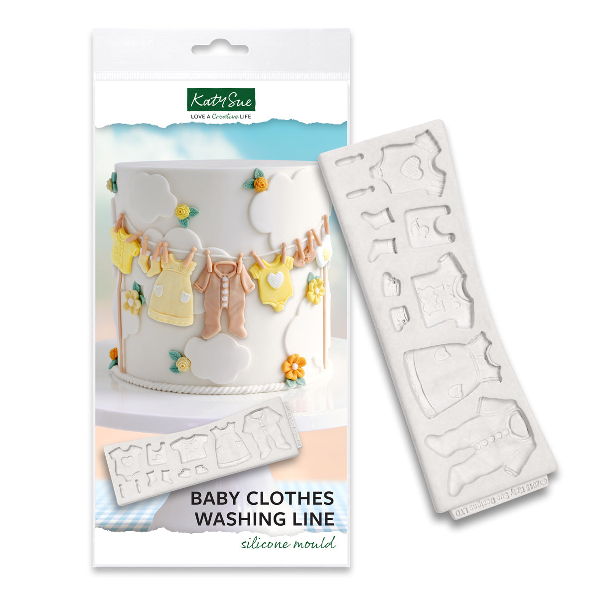 Baby Clothes Washing Line Silicone Mould