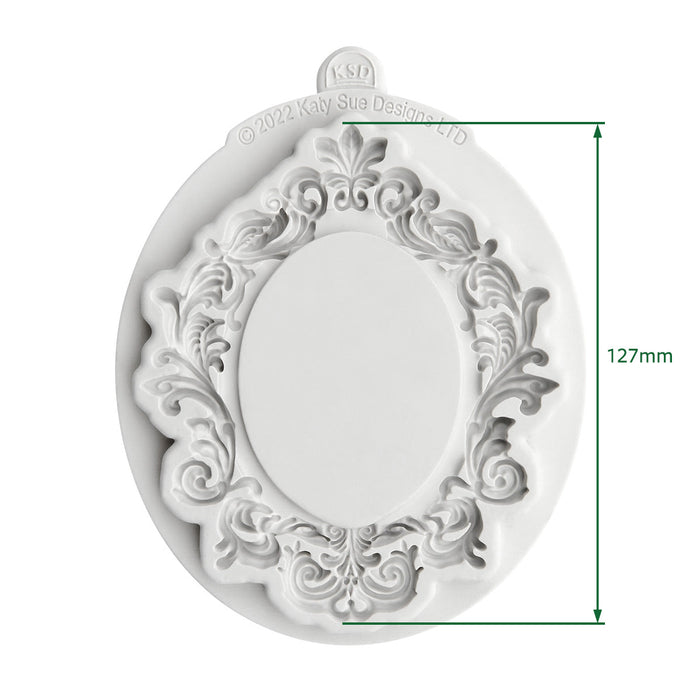 Cosmic Shimmer Large Oval Vintage Frame Silicone Mould