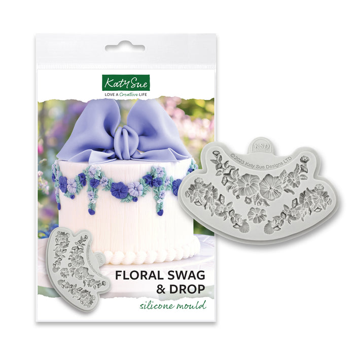 Floral Swag and Drop Silicone Mould