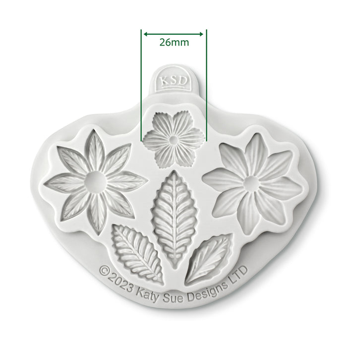 Fantasy Flowers and Leaves Silicone Mould