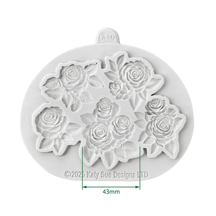 Cosmic Shimmer Decorative Roses Silicone Mould