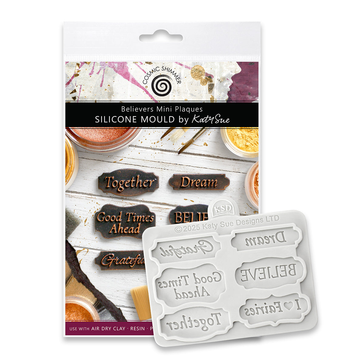 Cosmic Shimmer Believers Mini Plaques Silicone Mould