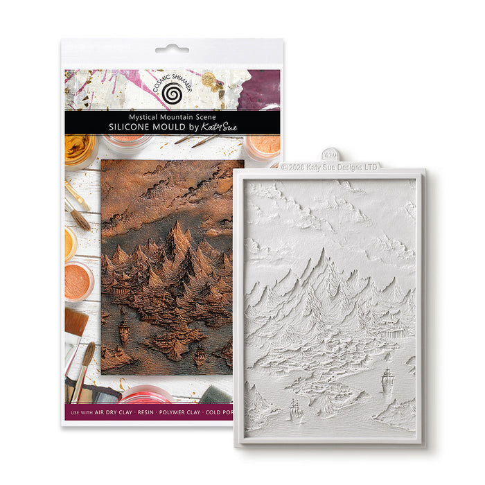 Cosmic Shimmer Mystical Mountain Scene Silicone Mould