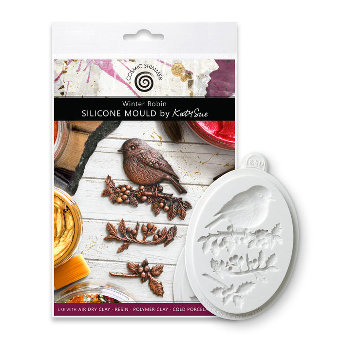 Cosmic Shimmer Winter Robin Silicone Mould