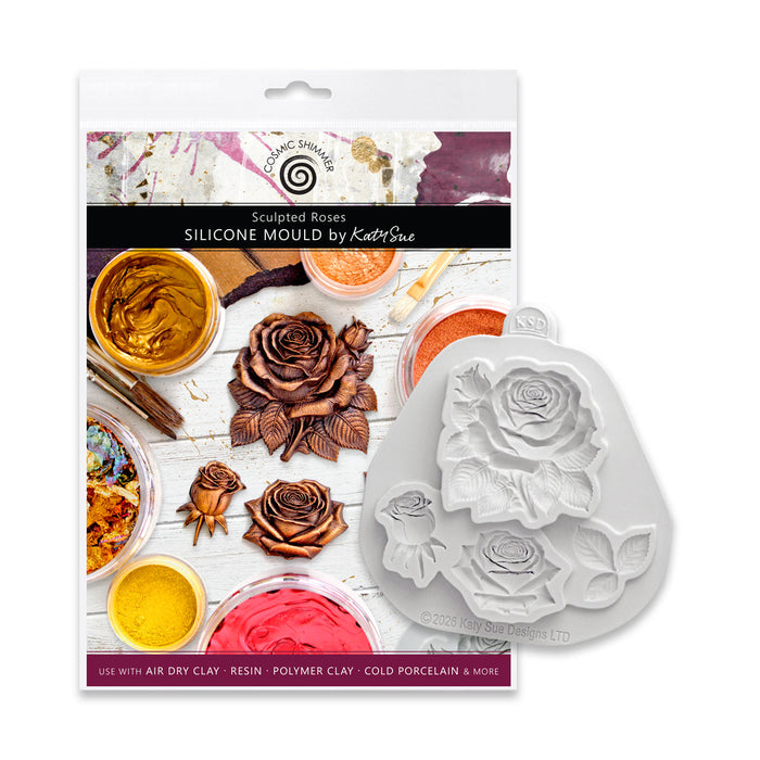Cosmic Shimmer Sculpted Roses Silicone Mould
