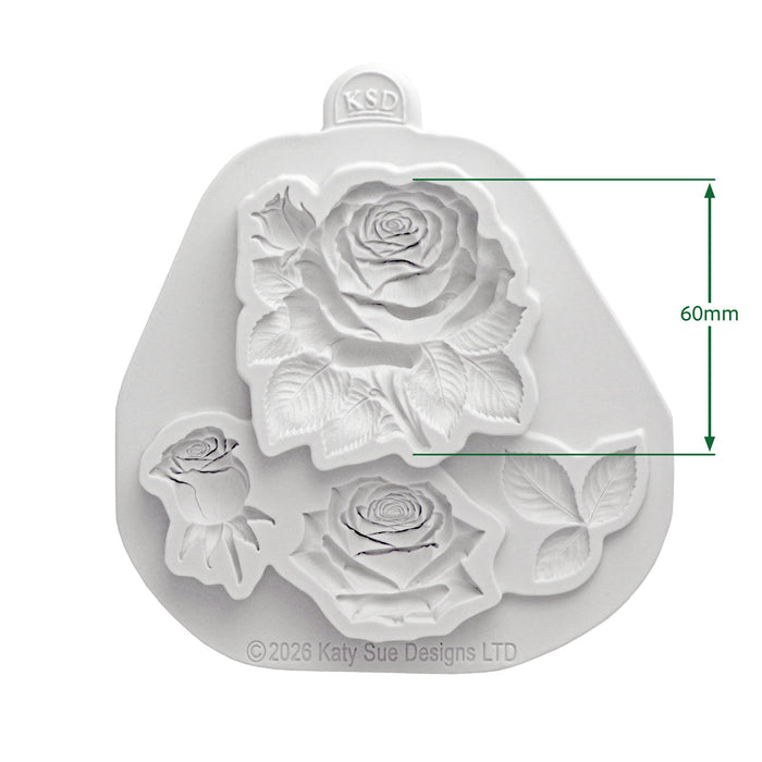 Cosmic Shimmer Sculpted Roses Silicone Mould