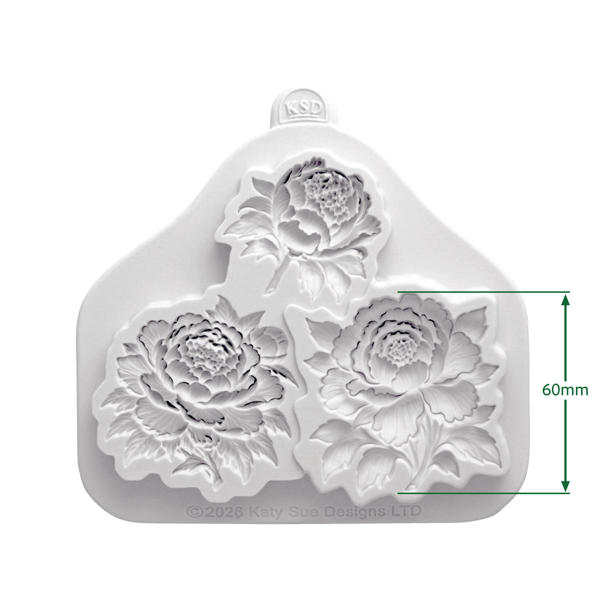 Cosmic Shimmer Sculpted Peonies Silicone Mould