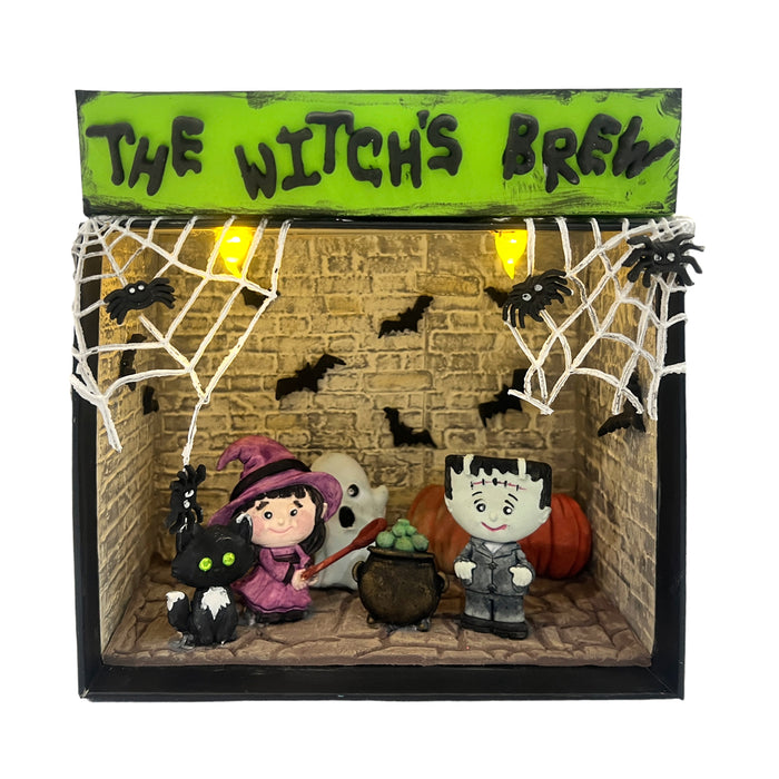 Halloween Witch, Cat & Cauldron Silicone Mould