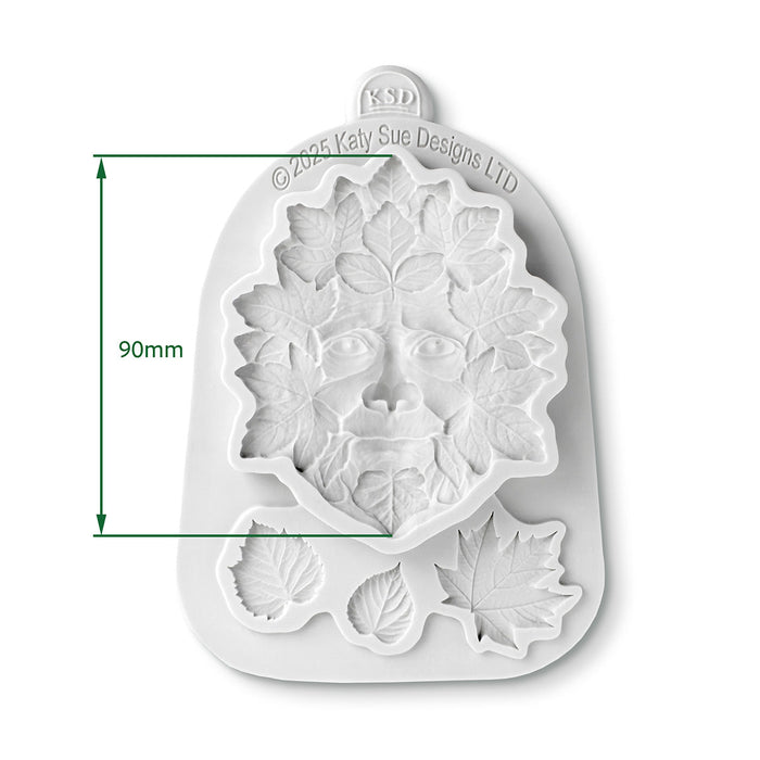 Cosmic Shimmer Forest Leaf Green Man Silicone Mould